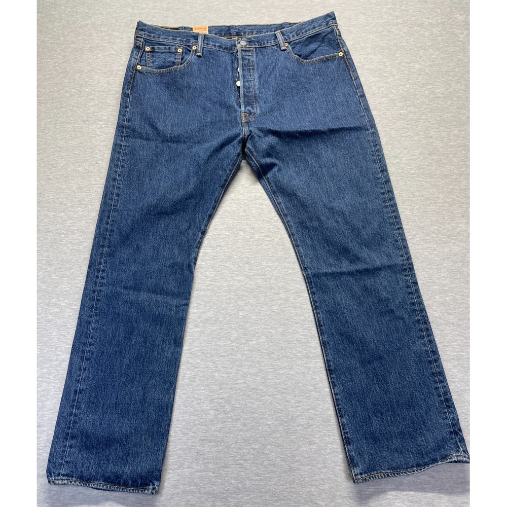 Levi's 501 Original Fit Straight Jeans Mens 40x32 Blue Denim Cotton Button Fly